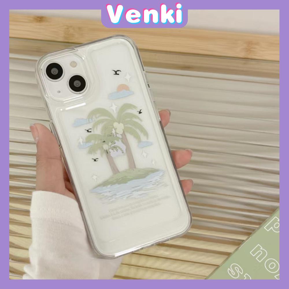 iPhone Case Silicone Soft Case Clear Case Space Case Shockproof Protection Camera Metal Button Coconut Tree Compatible For iPhone 11 Pro Max 13 Pro Max 12 Pro Max 7Plus xr XS Max