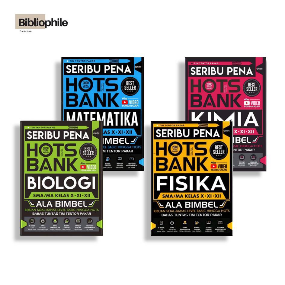 BUKU SMA/MA : SERIBU PENA HOTS BANK MATEMATIKA, KIMIA, FISIKA, BIOLOGI