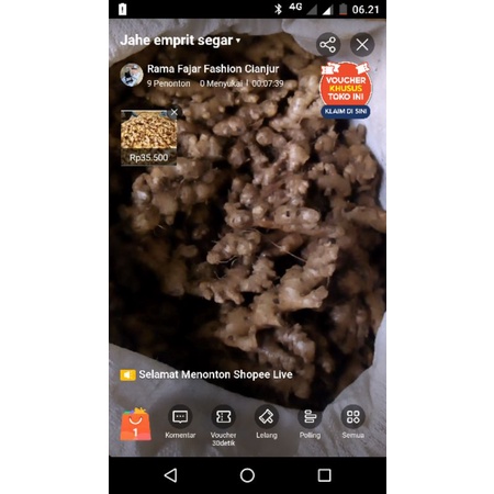 

Jahe emprit segar 1kg atau 1000gram