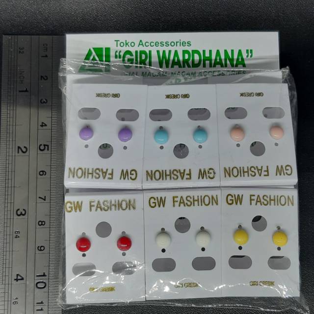 Giwang Wulan Kecil Isi 12 Pasang Anting Prd Grosir