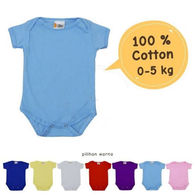 Jumpsuit Bayi Baru Lahir/Bodysuit Polos/Baju Bayi Laki-Laki Perempuan/Bahan Katun 100% Jumper Murah