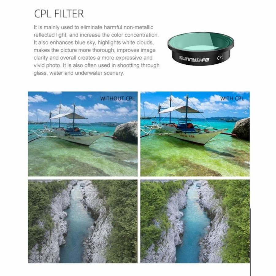 Sunnylife CPL Alluminium Alloy Filter Lens for DJI FPV