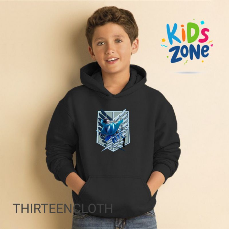 JAKET HOODIE ANAK ATTACK ON TITAN ANIME-TC