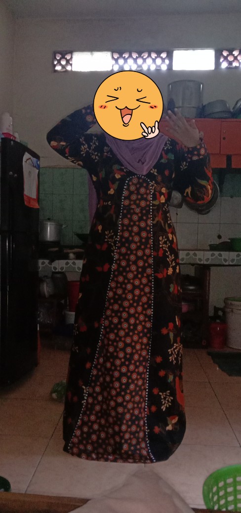 Gamis Batik Modern Murah Katun Halus Kombinasi Truntum, Ori Batik Aksara Pekalongan Big Size Jumbo