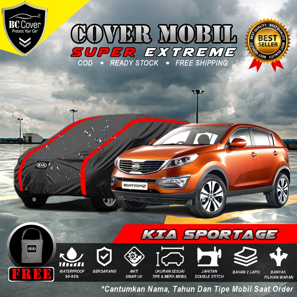 Body Cover Mobil Kia Sportage Outdoor Waterproof / Sarung Mobil Kia Sportage Waterproof / Selimut Tutup Penutup Kia Sportage / Mantol Kerudung Mantel Mobil Kia Sportage Outdoor Anti Air