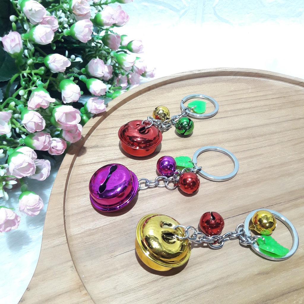 1340 [Grosir] @12pcs gantungan kunci bandul lonceng kecil / Key chain bell kecil