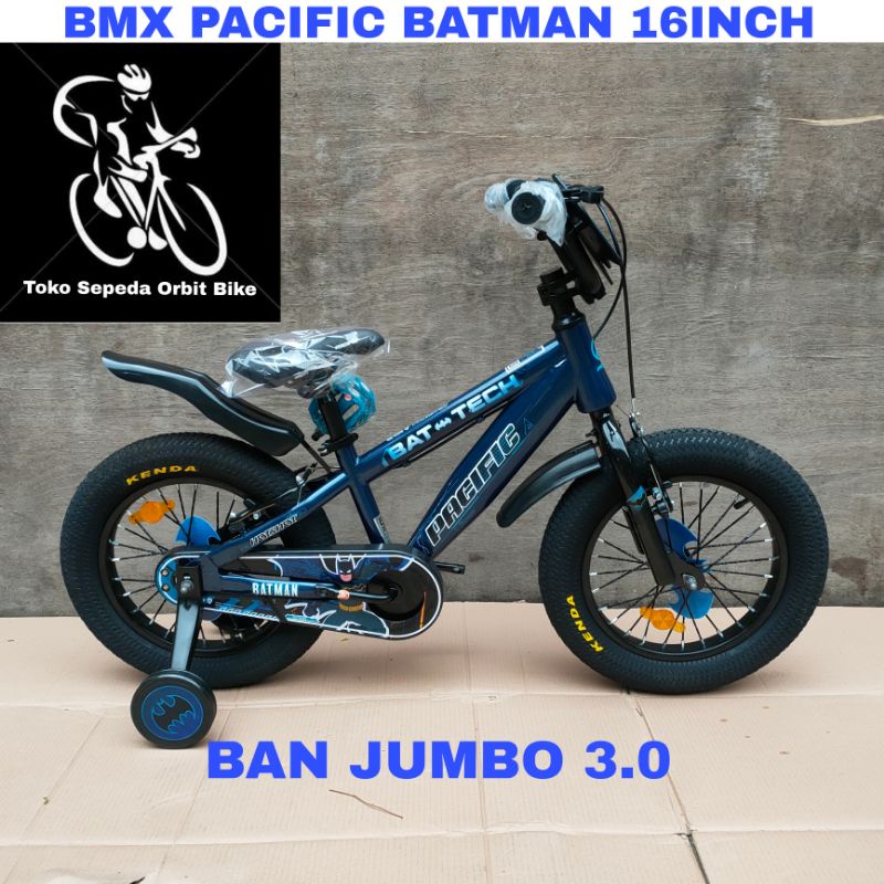 Sepeda BMX PACIFIC Batman 16Inch Ban Jumbo 3.0 Hi-ten stell
