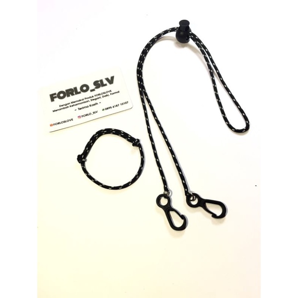 FORLOSLOVE- STRAP MASKER/ Free GELANG kalung masker//tali masker cowok/cewek keren simple