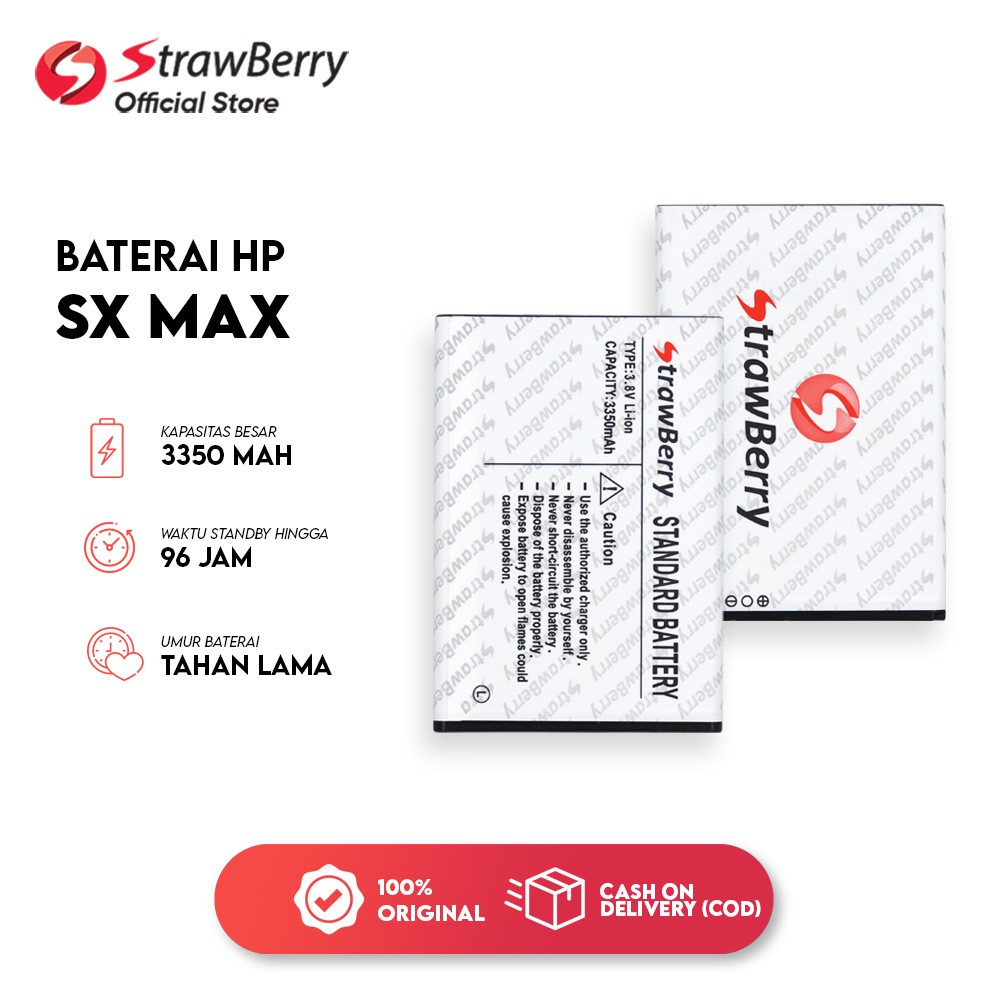 Baterai HP Murah Strawberry SX Max RAM 2 GB SMARTPHONE Fingerprint