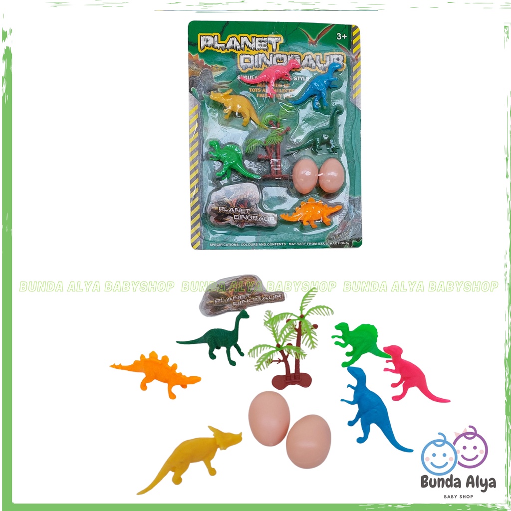 Set Mainan Anak Dinosaurus Karet  Mainan Planet Dino Kecil  Mainan Anak Animal Planet Dinosaurus SNI