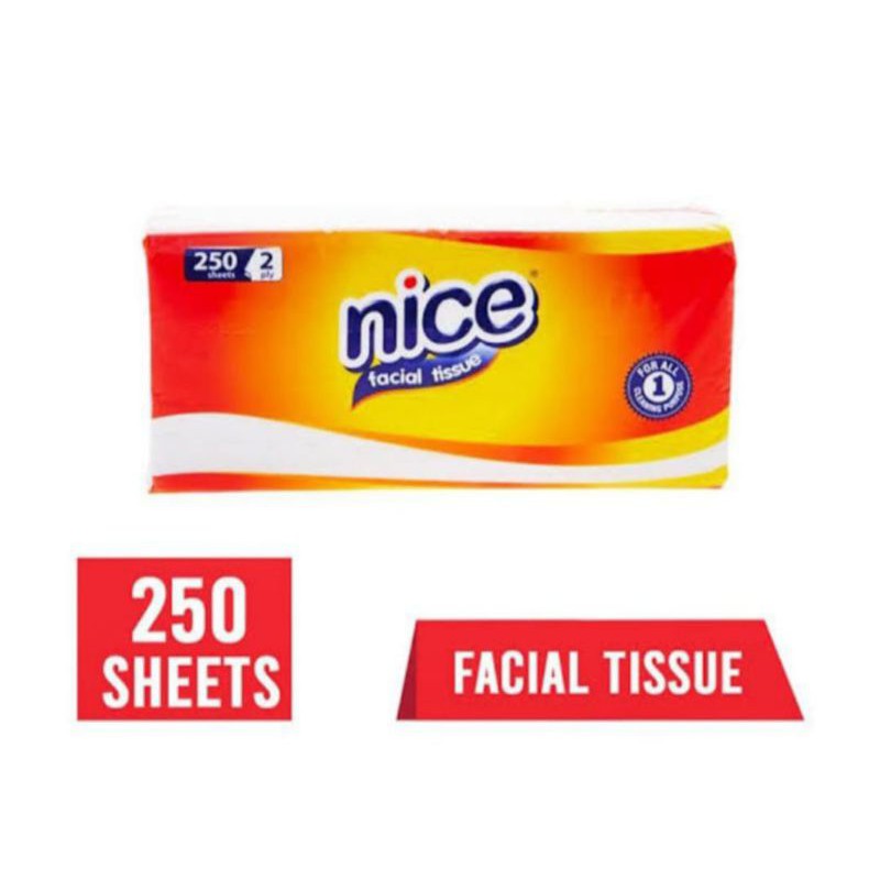 TISU NICE 250 SHEET MURAH. TISU WAJAH FACIAL ORIGINAL LEMBUT.