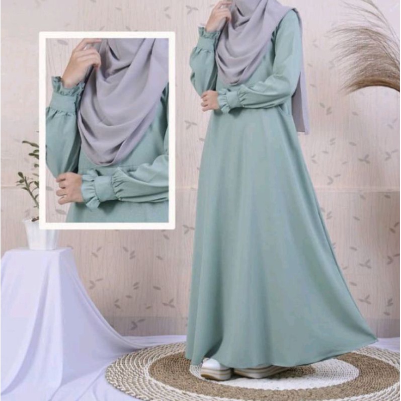 Gamis Polos Jumbo - Gamis model terbaru trendy 2021