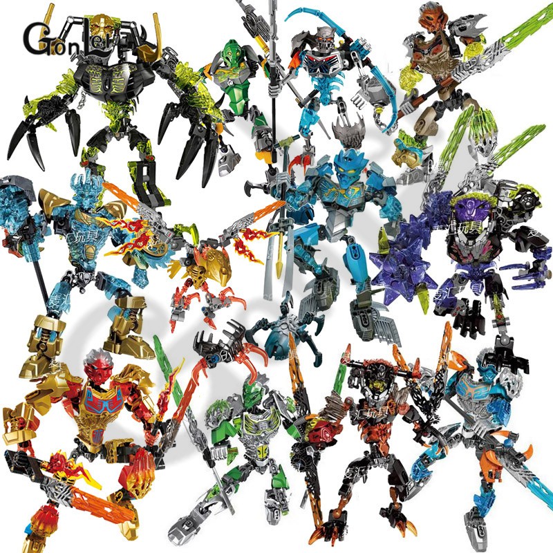 Mainan Lego Anak 27 Styles Hero Factory Bionicle CALI Master Of Water Figures Building Block Bricks