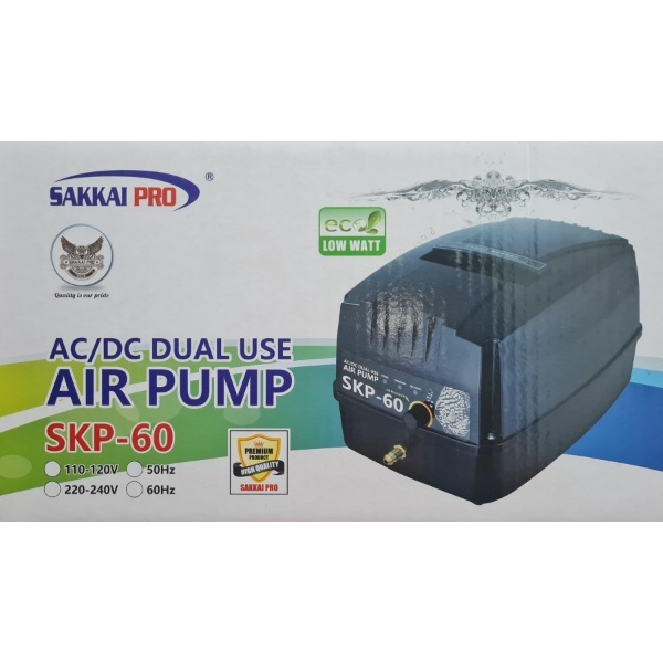 Pompa Udara ACDC Sakkai Pro SKP 60 SKP60 Air Pump AC DC Kolam Ikan Koi