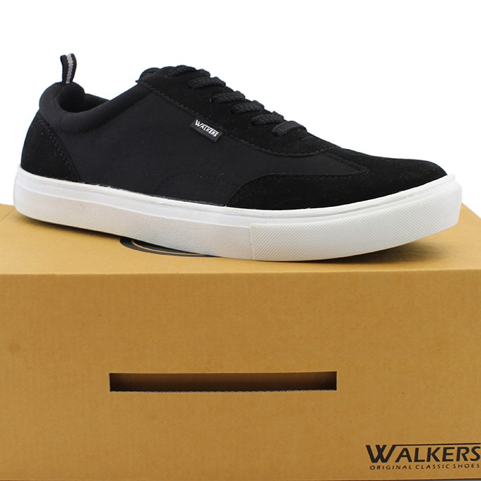 Sepatu Casual Sneakers Pria Walkers Coderby Hitam Kuliah Santai Pria