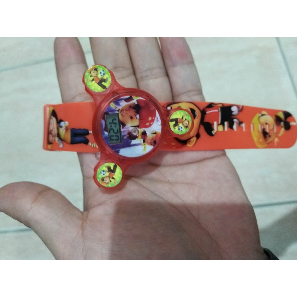 jam tangan anak karakter karton model spinner