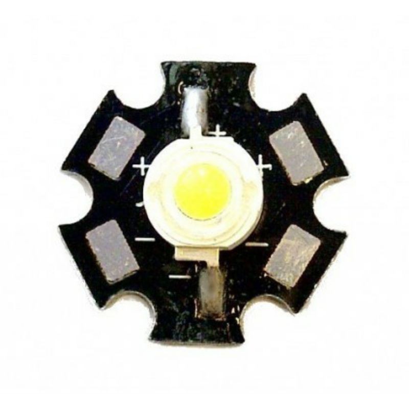 High Power LED HPL 3 Watt Warna Putih + PCB Star Heatsink