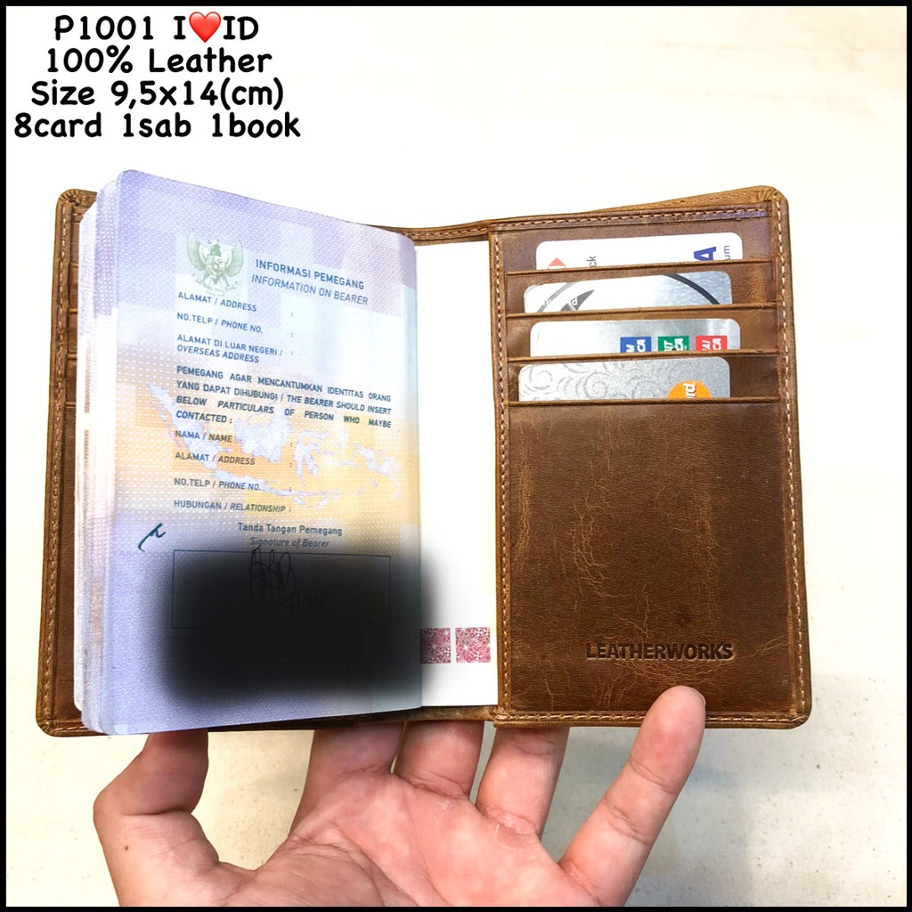 dompet kulit pria P1001 i love indonesia original dompet pria dompet cowok dompet passport