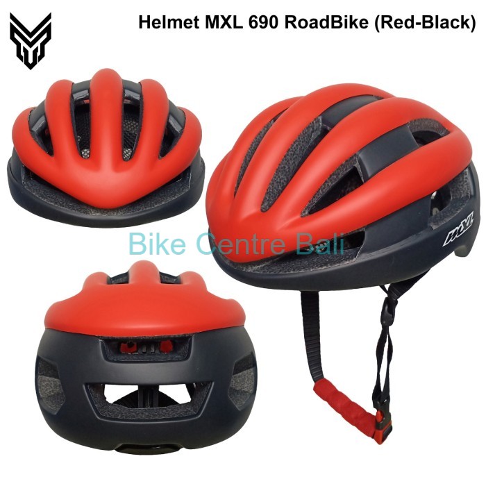 Helm Sepeda Aero Roadbike MXL 690 Merah New