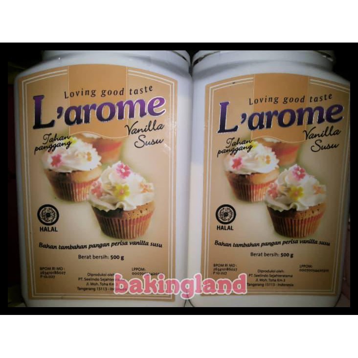 

HOT SALE Vanili susu Larome untuk cake kue dan puding terjamin