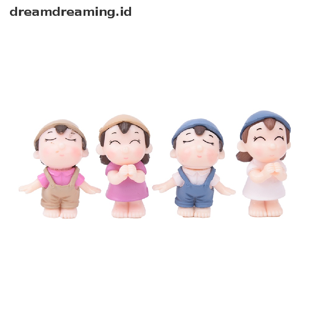 1 Set Miniatur Pasangan Kekasih Bahan Resin Untuk Dekorasi Taman Rumah