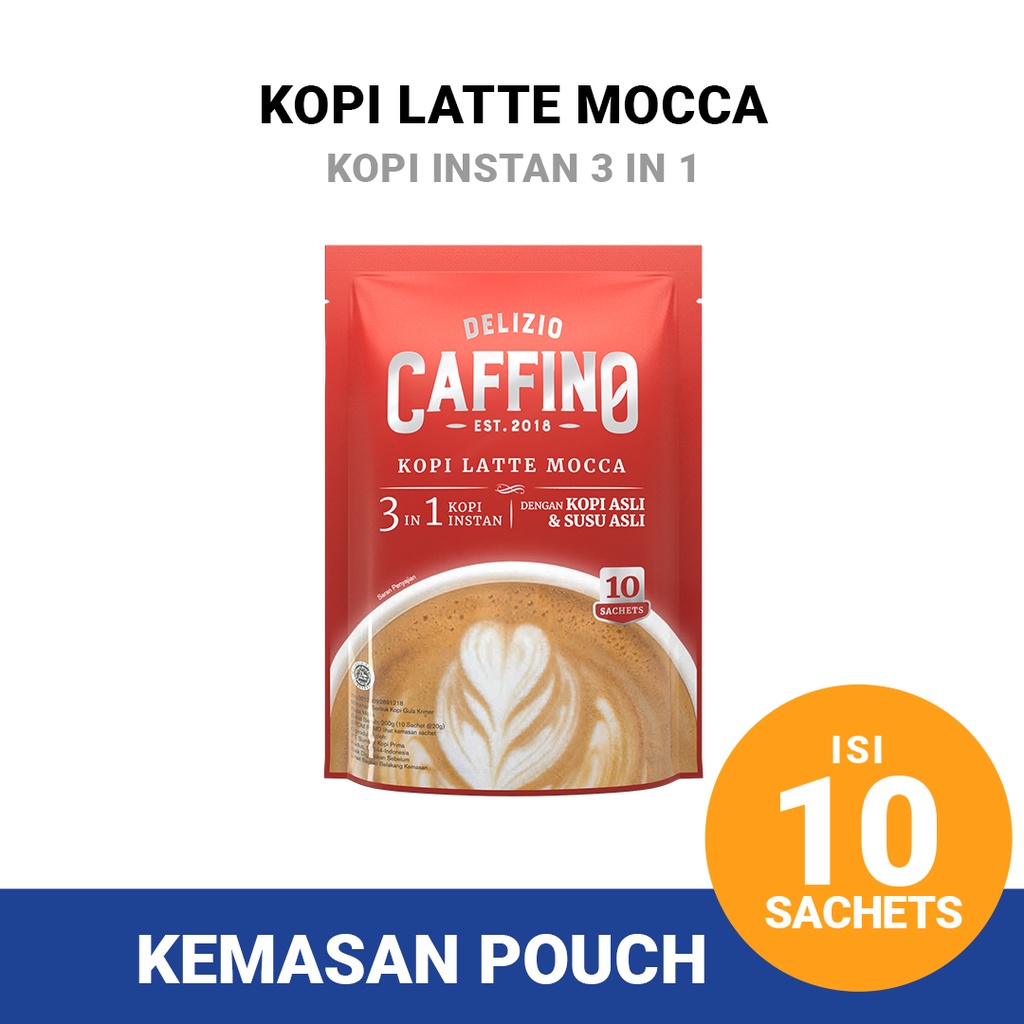 

Caffino Kopi Latte Mocca Pouch [20 gr x 10 Sachets]