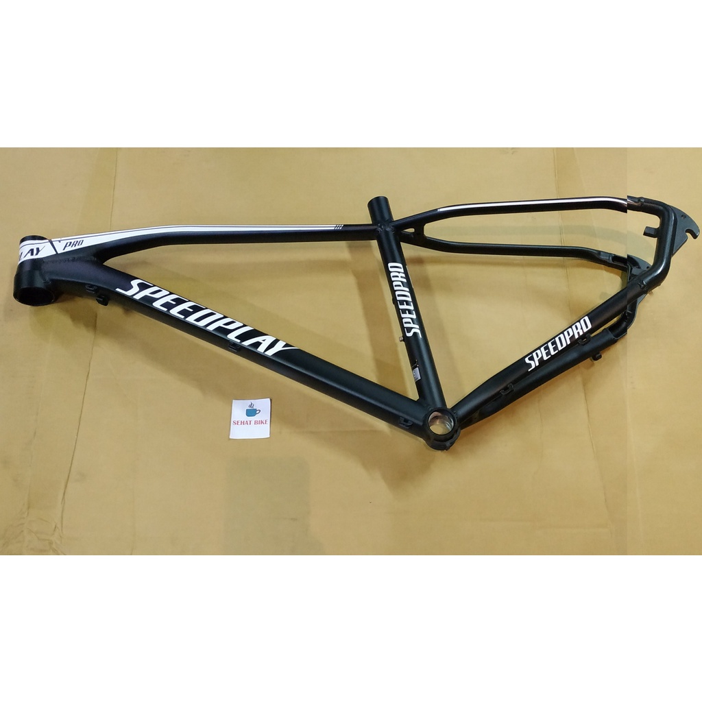 Frame Batang Sepeda Speedplay Mtb 27.5" Black White Alloy Original