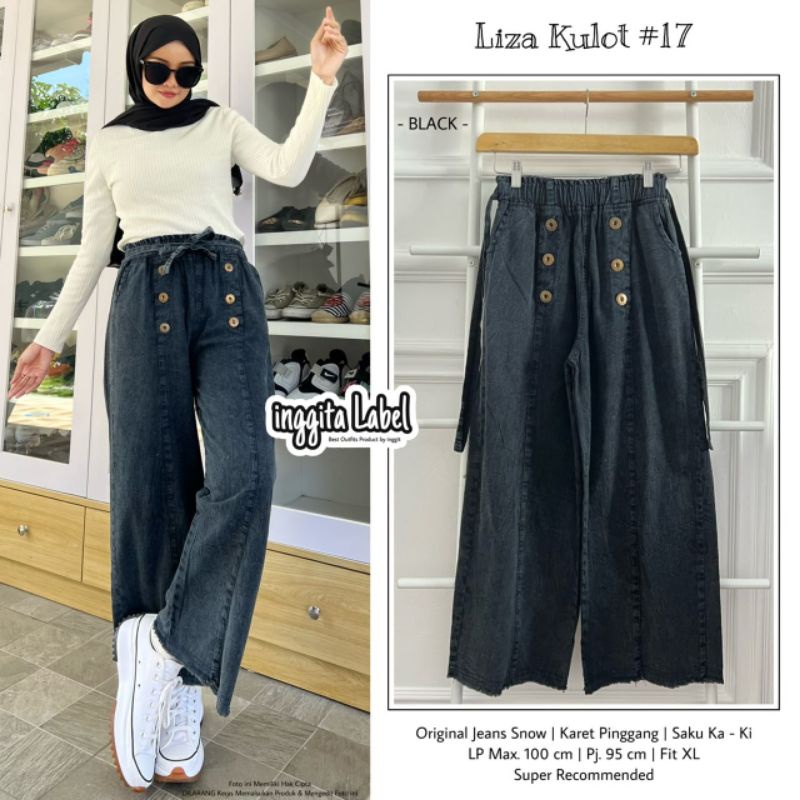 LIZA KULOT #17 BY INGGITA LABEL (CELANA BAGGY JEANS WANITA) Baggy jeans muslimah modern rekomended