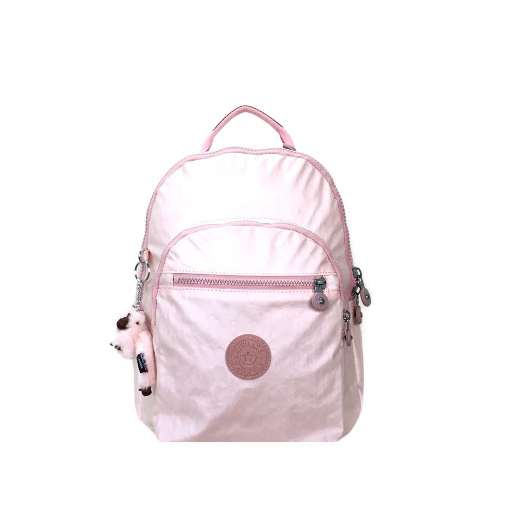 Tas Ransel Kipling Seoul GO S Small Metallic Rose Pink Backpack Original Ransel Kecil Mini Jalan