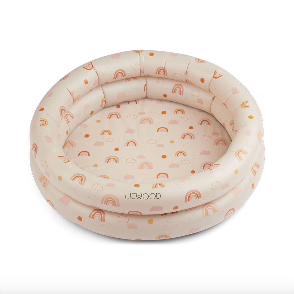 Liewood Leonore Pool - Kolam Renang Portable Anak Bayi Tiup Pompa Rainbow Motif Lucu Inflatable Main