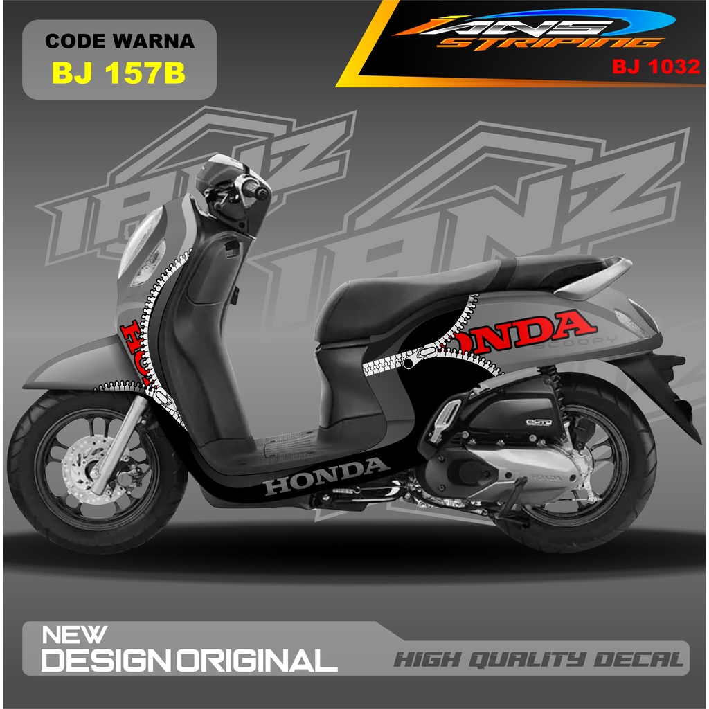 STICKER DECAL SCOOPY FULL BLOK / STICKER DECAL  HONDA SCOOPY FULL BODY / STICKER VARIASI SCOOPY TERBARU  / STICKER SCOOPY