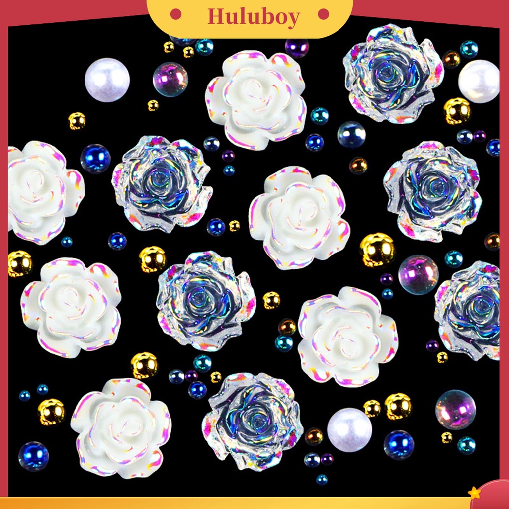 Huluboy Huluboy♡ Aksesoris Manik-Manik Berlian Imitasi Camellia Untuk Nail Art