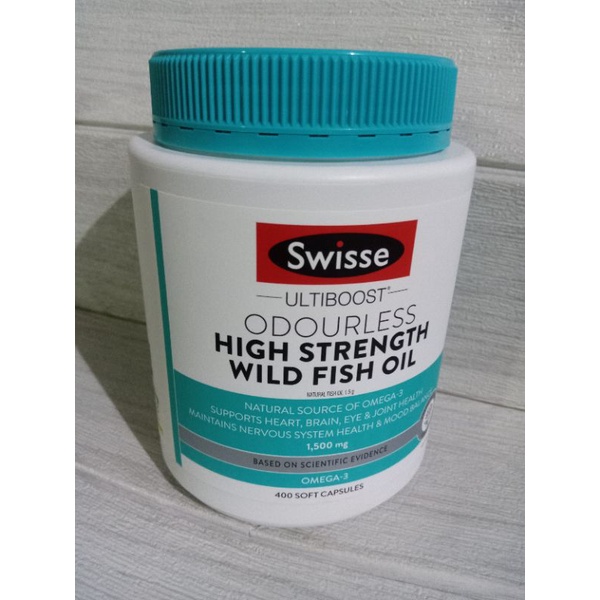 Swisse Ultiboost Odourless Wild Fish Oil 1000mg 400 Kapsul