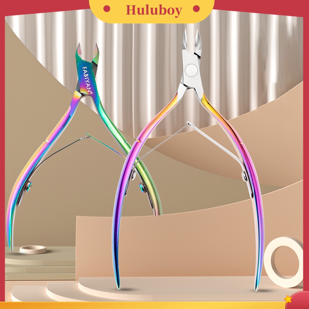 Huluboy Huluboy♡ 1 Set Alat Pemotong Kutikula Bahan Stainless Steel Untuk Manicure Pedicure