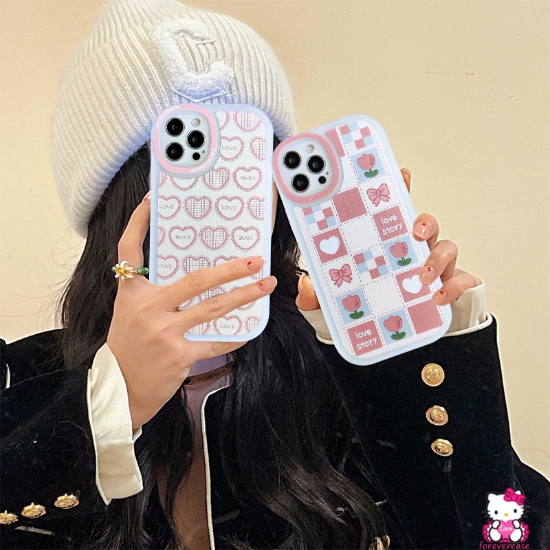 Love Heart Fresh Flower Case Samsung A23 A03 A02s A10s A21s M21S A73 A13 A30S A20S A22 A52S A03S A33 A12 A03 Core M11 A72 A32 A53 A11 M23 A51 A52 A50 Mangkuk Soft Cover