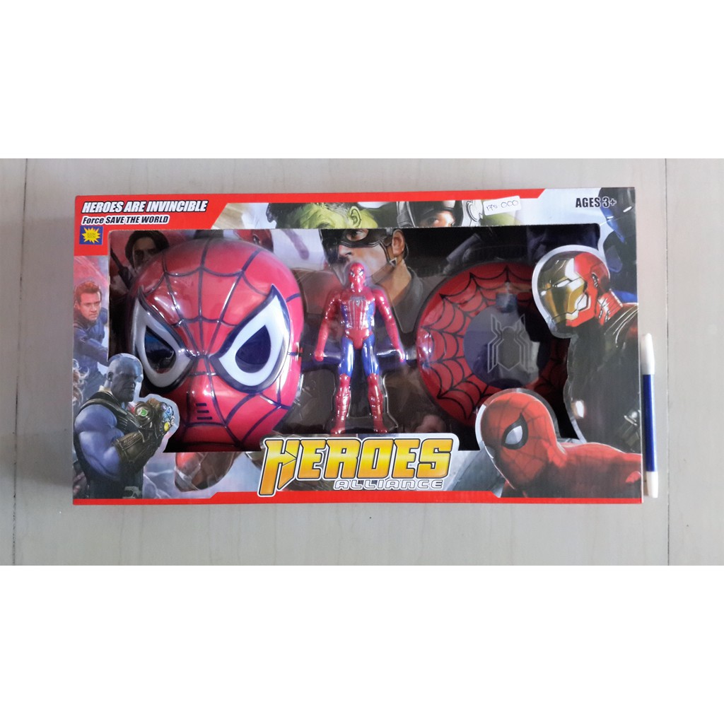 Mainan HEROES ALLIANCE - Topeng tameng perisai anak SPIDERMAN WL 3041 makassar