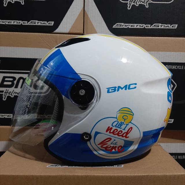 

HELM BMC MILAN MOTIF DORAEMON WHITE BLUE