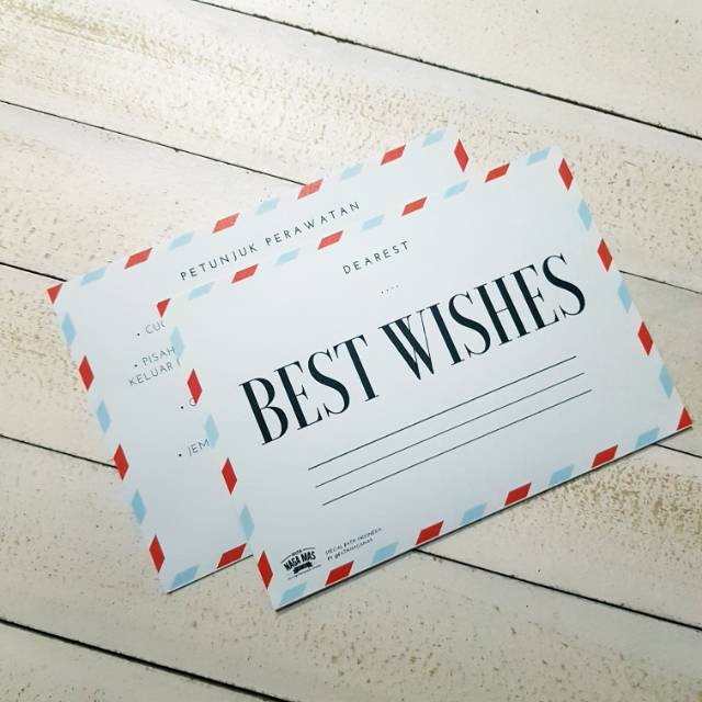 KARTU UCAPAN BEST WISHES BATIK NAGA MAS