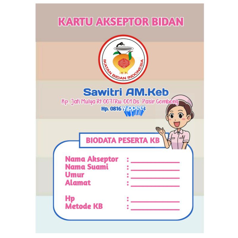 

Akseptor / Kartu KB / Jadwal KB / suntik KB /Memo KB