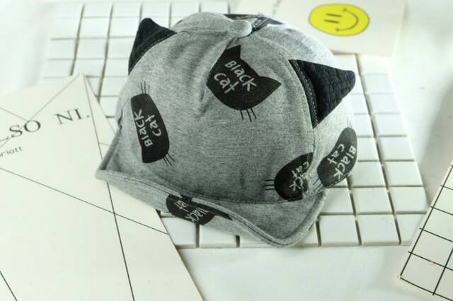 Topi bayi motif cat uk. 3bln-2tahun