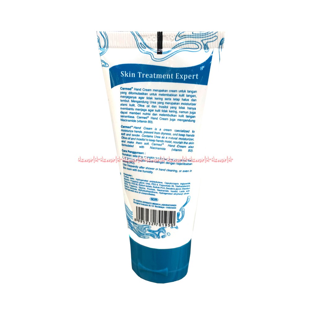 Carmed Hand Cream Nourish &amp; Moisturize 50g Untuk Kulit Kering Kasar dan Bersisik