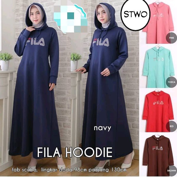 TERUPDATE Baju Muslim Wanita Fila Hodie BL TERMURAH