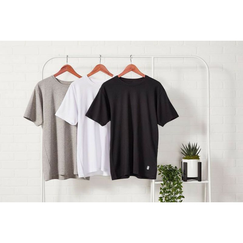 KAOS BUJU POLOS PRIA & WANITA WARNA HITAM KATUN PE SOFT 30S PREMIUM BAJU ATASAN MURAH [LANGSUNG DARI