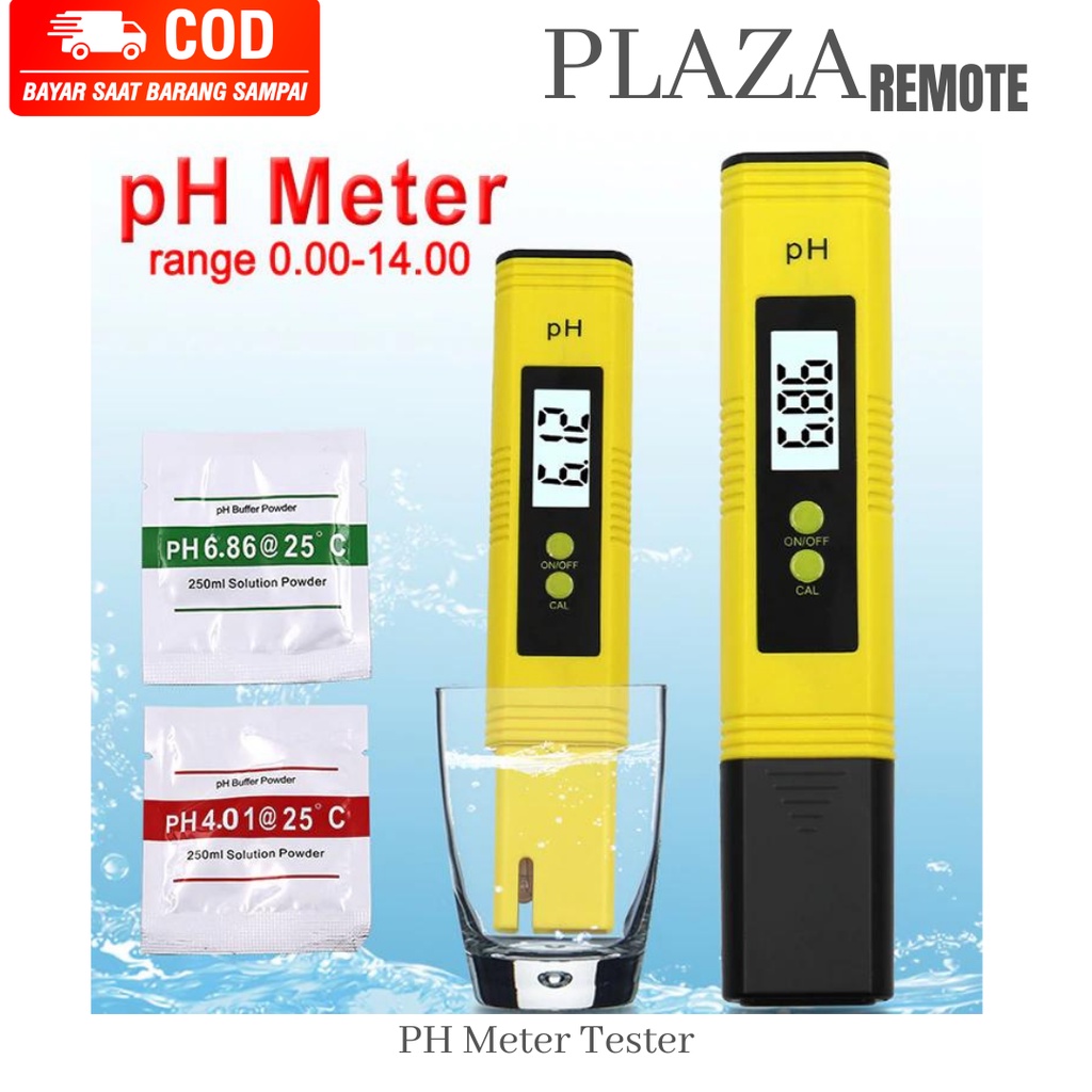 DIGITAL PH METER TESTER KUALITAS AIR MINUM AQUARIUM KOLAM PENGUKUR KEASAMAN