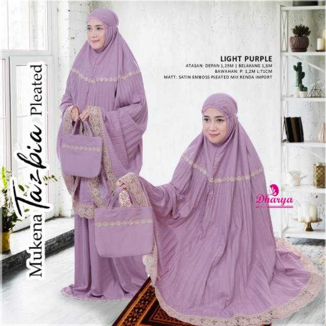 Mukena tazbia pleated by dharya