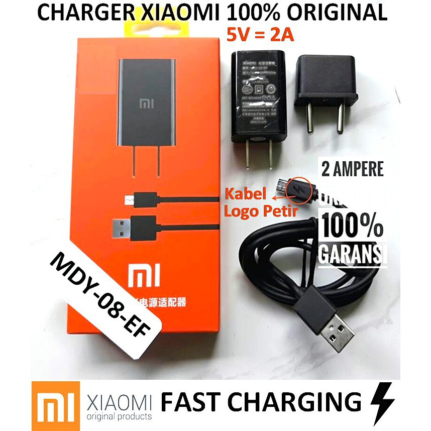 Charger Xiao Mi Redmi 3 4 5 4A 5A 6A 7A 8A Note 2 3 4 4x Original Fast Charging