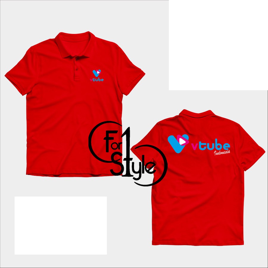 Polo Shirt Kaos Polo VTUBE V TUBE INDONESIA