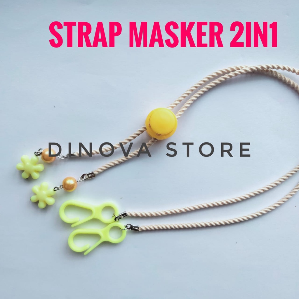 strap masker tali ulir gantung BINTANG belakang/strap mask/konektor masker/tali masker/strap masker 2in1/strap masker/pengait masker/strap masker hijab 2in1/dinova store/pgx