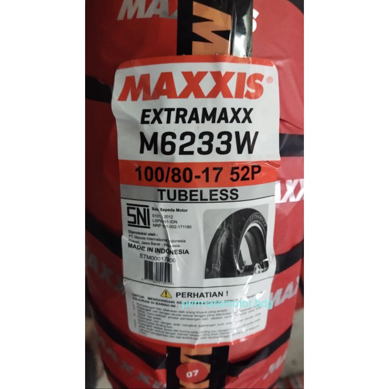 Ban Maxxis 100/80 17 Extramaxx M 6233w