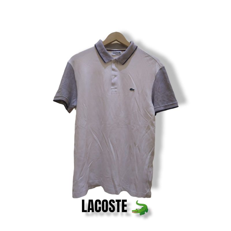 kaos kerah original second lacoste free topi army
